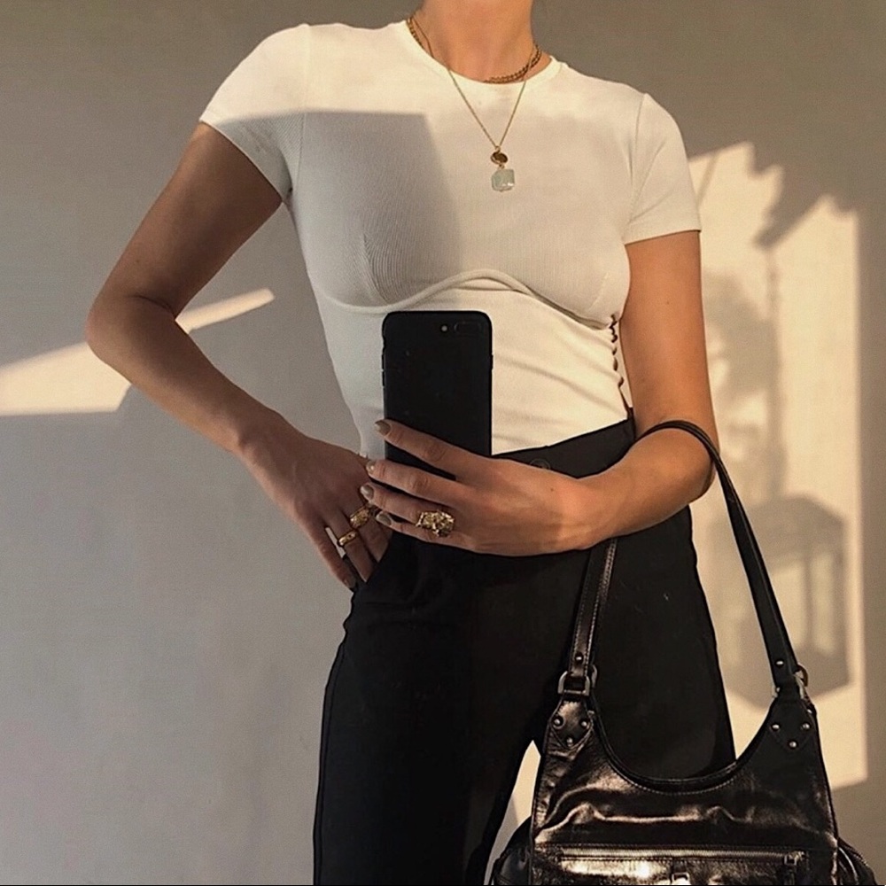 NEW With Tag | Blogger Fav Cotton Crop Top White M